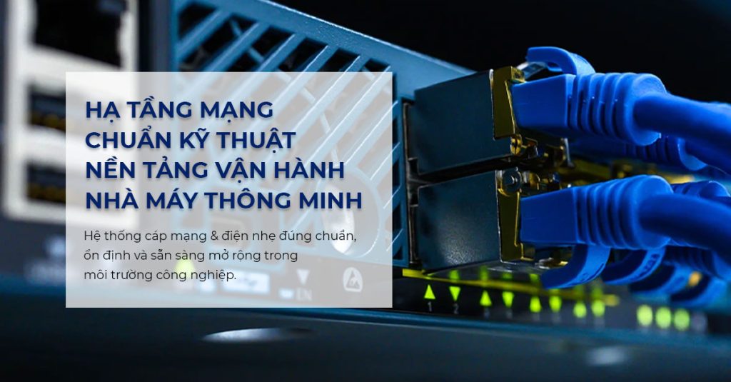 Thi công hệ thống cáp mạng & điện nhẹ cho nhà máy: Hướng dẫn từ A–Z
